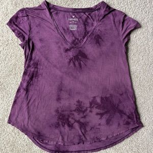 purple tie dye american eagle t-shirt